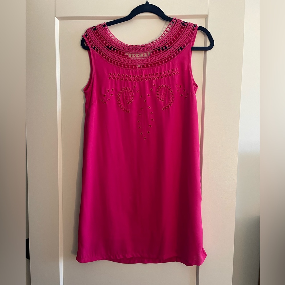 Hot pink mini dress